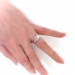 Art Deco Engagement Ring Vintage 1930's .68ct t.w. Square Diamond Halo Antique Old Wedding Anniversary Ring Platinum