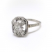 Art Deco Diamond Filigree Ring O Romance 18K White Gold