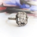 Art Deco Diamond Filigree Ring O Romance 18K White Gold
