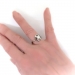 Art Deco Diamond Filigree Ring O Romance 18K White Gold