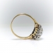 Vintage Moonstone Cabochon and Diamond Halo Ring Mid-Century 18k Yellow Gold and Platinum