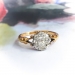 Antique Victorian Diamond Daisy Engagement or Right Hand Ring 18CT Yellow Gold and Silver
