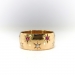 Vintage Ruby and Diamond Star Eternity Band Unisex Ring 14K Yellow Gold Size 10.5