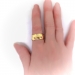 Vintage Ruby and Diamond Star Eternity Band Unisex Ring 14K Yellow Gold Size 10.5