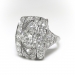 Art Deco 2.50ct. t.w. Diamond Engagement Cocktail Dinner Ring Platinum