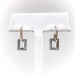 Vintage Aquamarine Diamond Earrings 2.17ct t.w. 1940's Emerald Cut Diamond Halo Drop Wedding Chandelier Earrings Platinum 18k Yellow Gold
