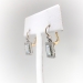 Vintage Aquamarine Diamond Earrings 2.17ct t.w. 1940's Emerald Cut Diamond Halo Drop Wedding Chandelier Earrings Platinum 18k Yellow Gold