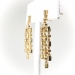 Estate Diamond Chandelier Earrings 1990's 1.10ct t.w. 1' Inch Long Bezel Set Baguette Round Drop Wedding Earrings 18k Yellow Gold