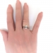 Antique Diamond Pearl Ring Art Nouveau 1900's .43ct t.w. Toi Et Moi Bypass Old European Cut Birthstone Wedding Ring 14k Rose Gold Silver