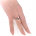 Antique Diamond Pearl Ring Art Nouveau 1900's .43ct t.w. Toi Et Moi Bypass Old European Cut Birthstone Wedding Ring 14k Rose Gold Silver