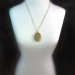 Antique Diamond Repousse Locket Art Nouveau 1900's .24ct Old European Cut Large Pendant Necklace Charm 14k 9k Yellow Gold 24' Inch Chain 