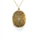 Antique Diamond Repousse Locket Art Nouveau 1900's .24ct Old European Cut Large Pendant Necklace Charm 14k 9k Yellow Gold 24' Inch Chain 