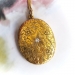 Antique Diamond Repousse Locket Art Nouveau 1900's .24ct Old European Cut Large Pendant Necklace Charm 14k 9k Yellow Gold 24' Inch Chain 