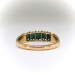 Antique Victorian Greenish Turquoise and Rose Cut Diamond Ring 1880's Stacking Band Birthstone Ring 18k Yellow Gold