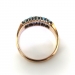 Antique Victorian Greenish Turquoise and Rose Cut Diamond Ring 1880's Stacking Band Birthstone Ring 18k Yellow Gold