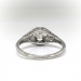 Art Deco Engagement Ring Vintage 1930's .49ct t.w. Old European Cut Diamond Hand Engraved Antique Wedding Anniversary Ring Platinum