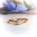 Antique Diamond Engagement Ring Victorian 1890's .40ct Old European Cut Solitaire Wedding Ring 18k Yellow Gold