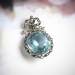 Edwardian 13.13ct t.w. Belle Epoque Aquamarine Rose Cut Diamond Bow Motif Antique Pendant Sterling Silver