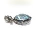 Edwardian 13.13ct t.w. Belle Epoque Aquamarine Rose Cut Diamond Bow Motif Antique Pendant Sterling Silver