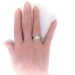Antique French Pearl Ring with Diamond Halo Platinum