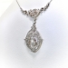 Edwardian Diamond Belle Epoque Drop Wedding Necklace 18k Yellow Gold Platinum