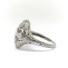 Vintage Diamond Cocktail Ring Art Deco 1930's Old Cut Diamond Filigree Ring 18k White Gold