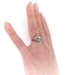 Vintage Diamond Cocktail Ring Art Deco 1930's Old Cut Diamond Filigree Ring 18k White Gold