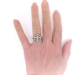 Vintage Diamond Cocktail Ring Art Deco 1930's Old Cut Diamond Filigree Ring 18k White Gold