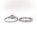 Art Deco Old European Cut Diamond Engagement and Wedding Ring Set Platinum Sz  5