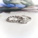Art Deco Old European Cut Diamond Engagement and Wedding Ring Set Platinum Sz  5