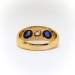 Antique Victorian Diamond and Sapphire Gypsy Set Band 18K