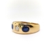 Antique Victorian Diamond and Sapphire Gypsy Set Band 18K