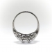 Art Deco Step Cut Diamond with Mixed Diamond Accents Anniversary or Engagement Ring Platinum