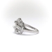 Art Deco Step Cut Diamond with Mixed Diamond Accents Anniversary or Engagement Ring Platinum