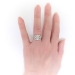 Art Deco Step Cut Diamond with Mixed Diamond Accents Anniversary or Engagement Ring Platinum