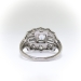 Art Deco Step Cut Diamond with Mixed Diamond Accents Anniversary or Engagement Ring Platinum