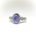 Vintage Blue Star Sapphire Old Mine Cut Diamond Platinum Ring