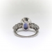 Vintage Blue Star Sapphire Old Mine Cut Diamond Platinum Ring