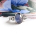 Vintage Blue Star Sapphire Old Mine Cut Diamond Platinum Ring