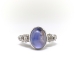 Vintage Blue Star Sapphire Old Mine Cut Diamond Platinum Ring
