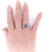 Vintage Blue Star Sapphire Old Mine Cut Diamond Platinum Ring