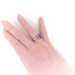 Vintage Blue Star Sapphire Old Mine Cut Diamond Platinum Ring