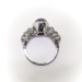 Vintage Blue Star Sapphire Old Mine Cut Diamond Platinum Ring