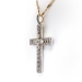 Huge Antique Old Cut Diamond Statement Cross Pendant