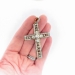 Huge Antique Old Cut Diamond Statement Cross Pendant