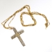 Huge Antique Old Cut Diamond Statement Cross Pendant