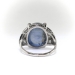 Art Deco Star Sapphire and Mixed Diamond Cocktail Ring Platinum