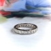 Art Deco French Cut Diamond Eternity Wedding Anniversary Stacking Band Platinum Size 5