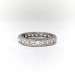 Art Deco French Cut Diamond Eternity Wedding Anniversary Stacking Band Platinum Size 5