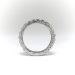 Art Deco French Cut Diamond Eternity Wedding Anniversary Stacking Band Platinum Size 5